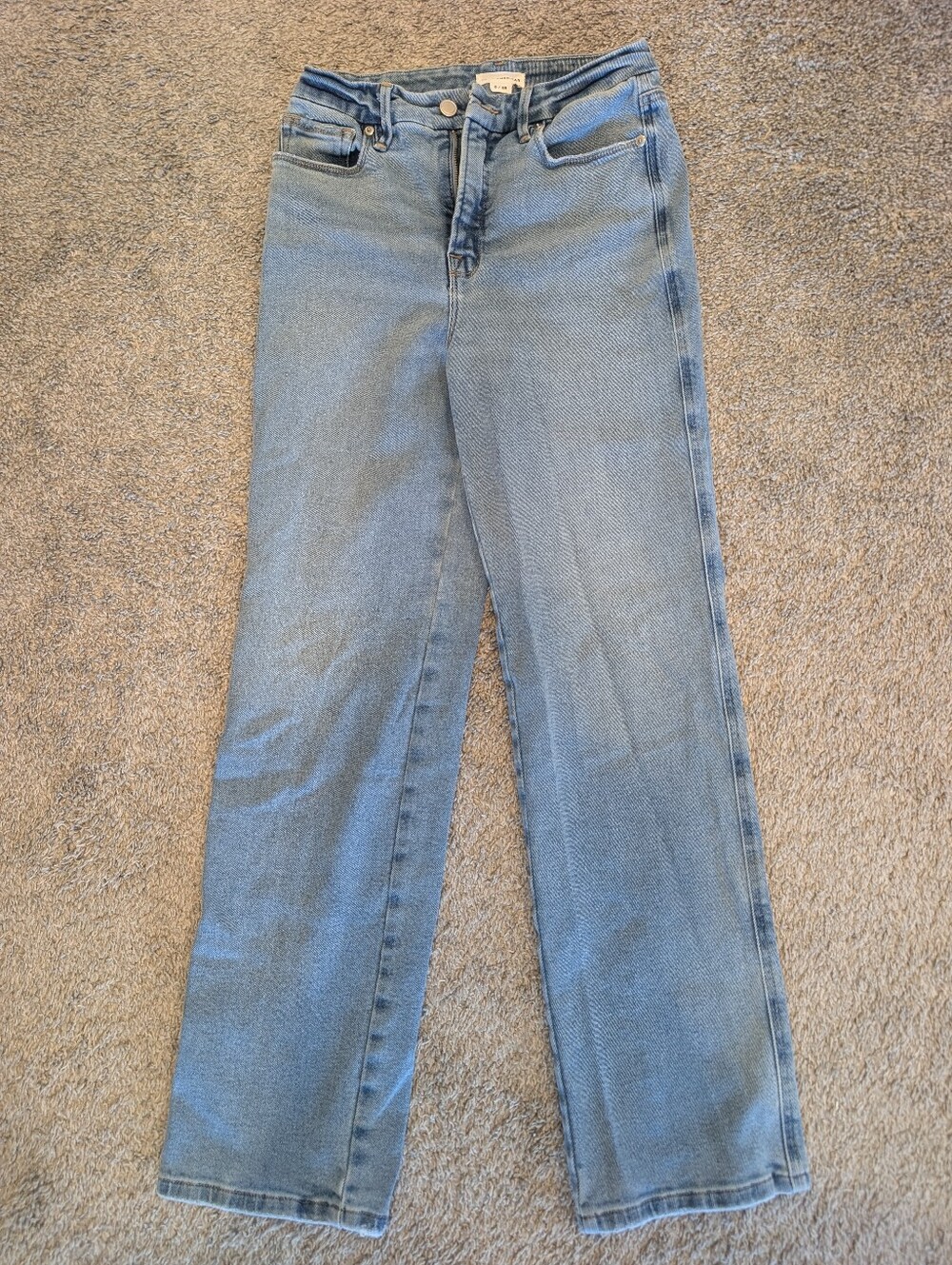 Good American Good Legs Womens Size 6 28 Light Wash Straight Jeans